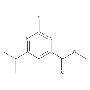 COC(=O)c1cc(C(C)C)nc(Cl)n1结构式