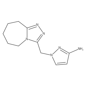 1-((6,7,8,9-Tetrahydro-5H-[1,2,4]triazolo[4,3-a]azepin-3-yl)methyl)-1H-pyrazol-3-amine Structure