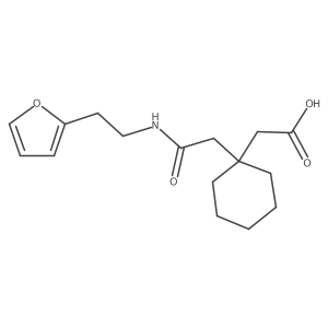 1-[2-[[2-(2-Furanyl)ethyl]amino]-2-oxoethyl]cyclohexaneacetic acid结构式