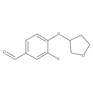 3-Fluoro-4-[(tetrahydro-3-furanyl)oxy]benzaldehyde结构式