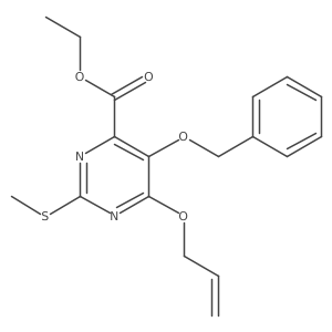 Ethyl 6-(allyloxy)-5-(benzyloxy)-2-(methylthio)pyrimidine-4-carboxylate结构式