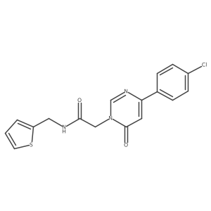 2-(4-(4-chlorophenyl)-6-oxopyrimidin-1(6H)-yl)-N-(thiophen-2-ylmethyl)acetamide Structure