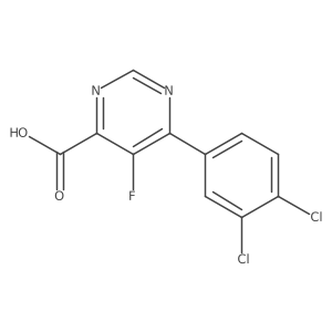 6-(3,4-Dichlorophenyl)-5-fluoropyrimidine-4-carboxylic acid结构式