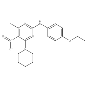 N-(4-ethoxyphenyl)-4-methyl-5-nitro-6-(piperidin-1-yl)pyrimidin-2-amine Structure