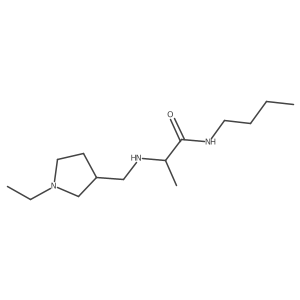 N-Butyl-2-[[(1-ethyl-3-pyrrolidinyl)methyl]amino]propanamide Structure
