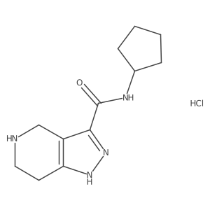 N-Cyclopentyl-4,5,6,7-tetrahydro-1H-pyrazolo[4,3-c]pyridine-3-carboxamide hydrochloride Structure
