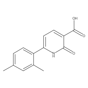 6-(2,4-Dimethylphenyl)-1,2-dihydro-2-oxo-3-pyridinecarboxylic acid结构式