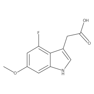 4-Fluoro-6-methoxyindole-3-acetic acid Structure