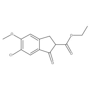 Ethyl 6-chloro-5-methoxy-1-oxoindane-2-carboxylate结构式