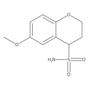 6-methoxy-3,4-dihydro-2H-1-benzopyran-4-sulfonamide结构式