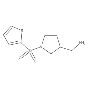 (1-(Thiophen-2-ylsulfonyl)pyrrolidin-3-yl)methanamine Structure