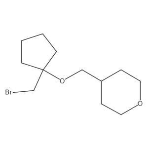 4-(((1-(Bromomethyl)cyclopentyl)oxy)methyl)tetrahydro-2h-pyran结构式