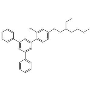 2-(4,6-Diphenyl-1,3,5-triazin-2-yl)-5-((2-ethylhexyl)oxy)phenol结构式