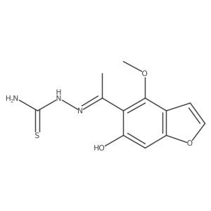 Hydrazinecarbothioamide, 2-[1-(6-hydroxy-4-methoxy-5-benzofuranyl)ethylidene]-结构式