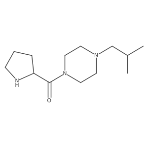1-(2-Methylpropyl)-4-(pyrrolidine-2-carbonyl)piperazine结构式