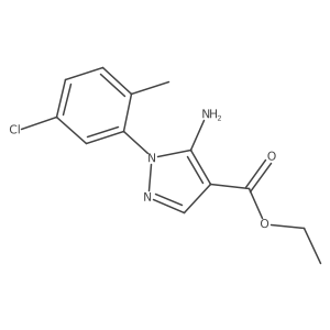 Ethyl 5-amino-1-(5-chloro-2-methylphenyl)-1H-pyrazole-4-carboxylate结构式