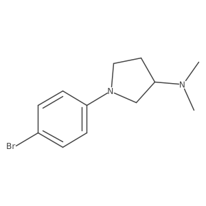1-(4-bromophenyl)-N,N-dimethyl-3-pyrrolidinamine结构式