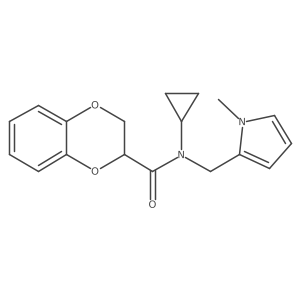 N-cyclopropyl-N-((1-methyl-1H-pyrrol-2-yl)methyl)-2,3-dihydrobenzo[b][1,4]dioxine-2-carboxamide Structure