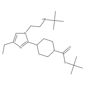 tert-butyl 4-(1-(2-(tert-butylamino)ethyl)-4-ethyl-1H-imidazol-2-yl)piperidine-1-carboxylate结构式