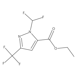 Ethyl 1-(difluoromethyl)-3-(trifluoromethyl)-1H-pyrazole-5-carboxylate Structure