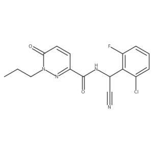 N-[(2-chloro-6-fluorophenyl)(cyano)methyl]-6-oxo-1-propyl-1,6-dihydropyridazine-3-carboxamide Structure