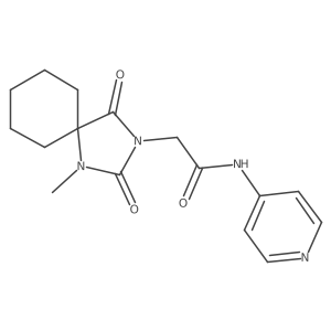 2-(1-methyl-2,4-dioxo-1,3-diazaspiro[4.5]dec-3-yl)-N-(pyridin-4-yl)acetamide Structure