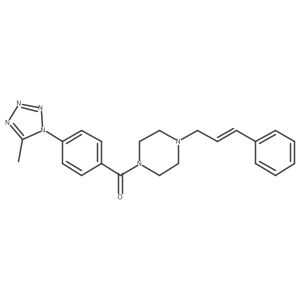 [4-(5-methyl-1H-tetrazol-1-yl)phenyl]{4-[(2E)-3-phenylprop-2-en-1-yl]piperazin-1-yl}methanone Structure