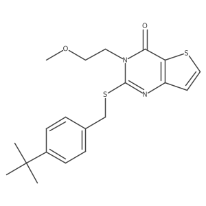 2-[(4-tert-butylbenzyl)sulfanyl]-3-(2-methoxyethyl)thieno[3,2-d]pyrimidin-4(3H)-one Structure