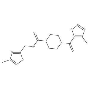 1-(4-methyl-1,2,3-thiadiazole-5-carbonyl)-N-((3-methyl-1,2,4-oxadiazol-5-yl)methyl)piperidine-4-carboxamide Structure