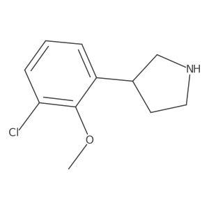3-(3-Chloro-2-methoxyphenyl)pyrrolidine Structure