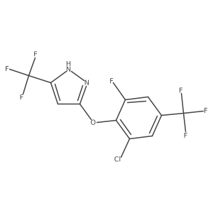 3-[2-chloro-6-fluoro-4-(trifluoromethyl)phenoxy]-5-(trifluoromethyl)-1H-pyrazole结构式