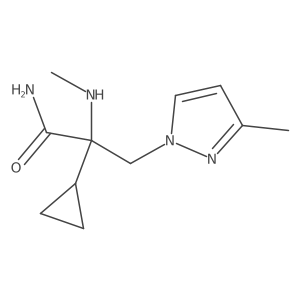 2-Cyclopropyl-3-(3-methyl-1h-pyrazol-1-yl)-2-(methylamino)propanamide Structure