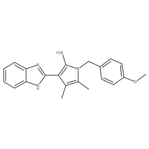 3-(1H-benzimidazol-2-yl)-1-(4-methoxybenzyl)-4,5-dimethyl-1H-pyrrol-2-amine Structure