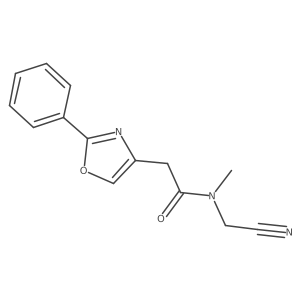 N-(cyanomethyl)-N-methyl-2-(2-phenyl-1,3-oxazol-4-yl)acetamide Structure