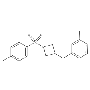3-[(3-Fluorophenyl)methyl]-1-(4-methylbenzenesulfonyl)azetidine Structure