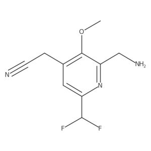 2-(Aminomethyl)-6-(difluoromethyl)-3-methoxypyridine-4-acetonitrile结构式