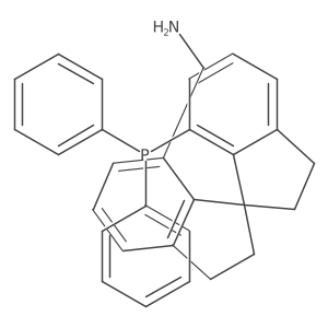 (1'R)-7'-(Diphenylphosphino)-2,2',3,3'-tetrahydro-1,1'-spirobi[1H-indene]-7-methanamine结构式