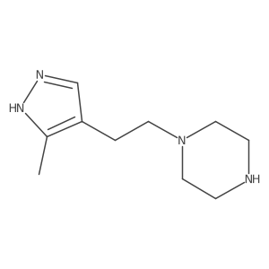 1-(2-(3-methyl-1H-pyrazol-4-yl)ethyl)piperazine结构式