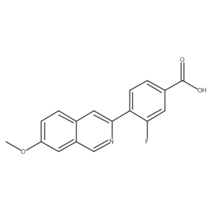 3-Fluoro-4-(7-methoxyisoquinolin-3-yl)benzoic acid结构式