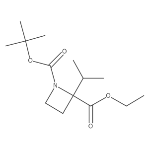 1-O-tert-butyl 2-O-ethyl 2-propan-2-ylazetidine-1,2-dicarboxylate Structure