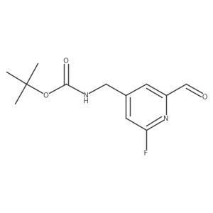 Tert-butyl (2-fluoro-6-formylpyridin-4-YL)methylcarbamate结构式