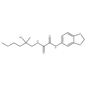 N1-(benzo[d][1,3]dioxol-5-yl)-N2-(2-hydroxy-2-methyl-4-(methylthio)butyl)oxalamide结构式