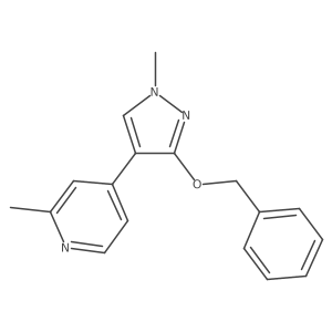 4-(3-(Benzyloxy)-1-methyl-1H-pyrazol-4-yl)-2-methylpyridine结构式