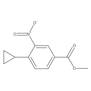 4-Cyclopropyl-3-nitrobenzoic acid methyl ester结构式