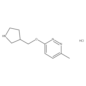 3-Methyl-6-(pyrrolidin-3-ylmethoxy)pyridazine hydrochloride Structure