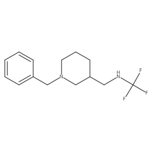 N-((1-benzylpiperidin-3-yl)methyl)-1,1,1-trifluoromethanamine结构式