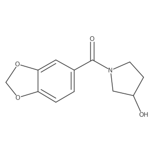 (R)-benzo[d][1,3]dioxol-5-yl(3-hydroxypyrrolidin-1-yl)methanone结构式