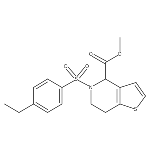 Methyl 5-((4-ethylphenyl)sulfonyl)-4,5,6,7-tetrahydrothieno[3,2-c]pyridine-4-carboxylate Structure