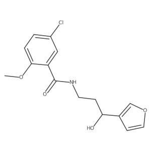 5-Chloro-N-[3-(furan-3-YL)-3-hydroxypropyl]-2-methoxybenzamide结构式