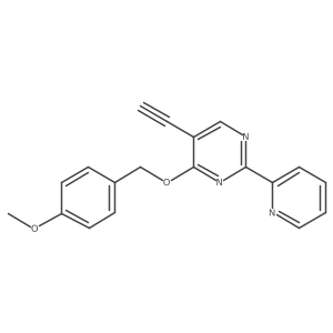 5-Ethynyl-4-(4-methoxybenzyloxy)-2-(pyridin-2-yl)pyrimidine结构式